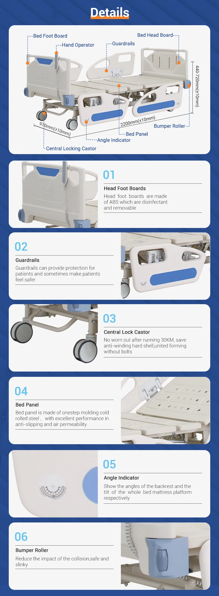 Five-Function Electric Hospital Bed -  - 3